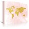 Gold Glitter Map by Peach &#x26; Gold  Gallery Wrapped Canvas - Americanflat